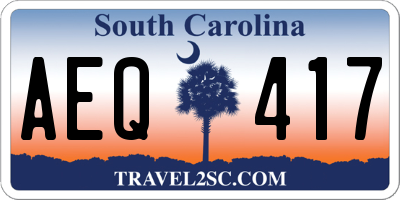 SC license plate AEQ417