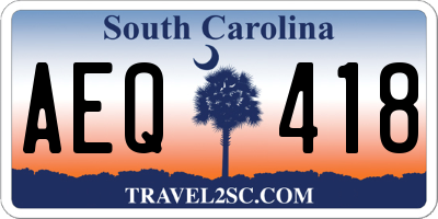 SC license plate AEQ418