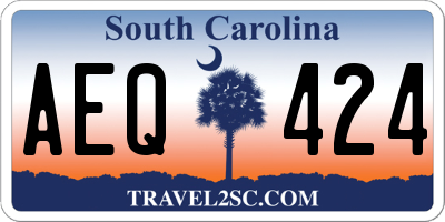 SC license plate AEQ424