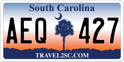 SC license plate AEQ427