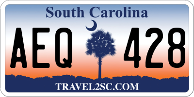SC license plate AEQ428