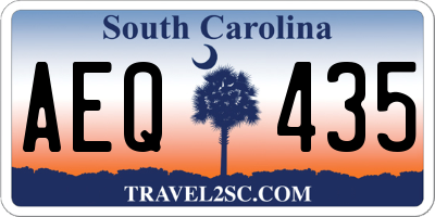 SC license plate AEQ435