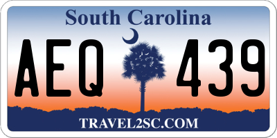 SC license plate AEQ439