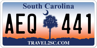 SC license plate AEQ441
