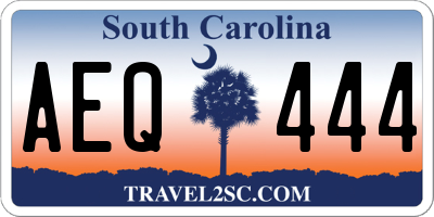 SC license plate AEQ444