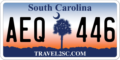 SC license plate AEQ446