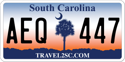 SC license plate AEQ447