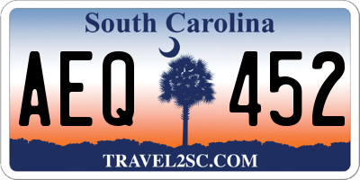 SC license plate AEQ452