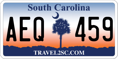 SC license plate AEQ459