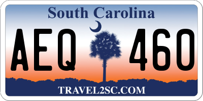 SC license plate AEQ460