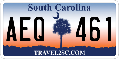 SC license plate AEQ461