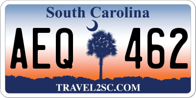SC license plate AEQ462