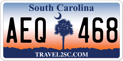 SC license plate AEQ468