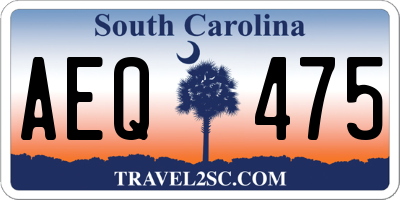 SC license plate AEQ475