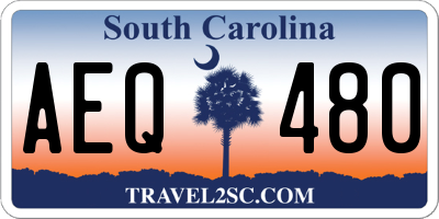 SC license plate AEQ480