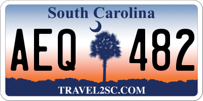 SC license plate AEQ482
