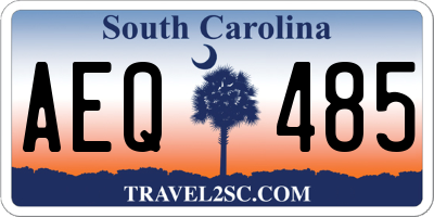 SC license plate AEQ485