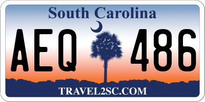 SC license plate AEQ486