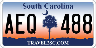 SC license plate AEQ488
