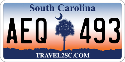 SC license plate AEQ493