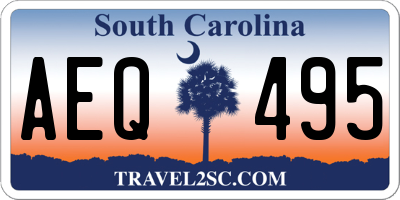 SC license plate AEQ495