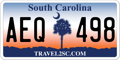 SC license plate AEQ498