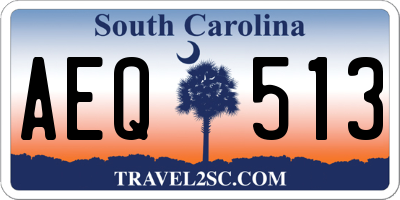 SC license plate AEQ513