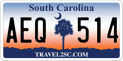 SC license plate AEQ514