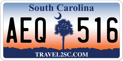 SC license plate AEQ516