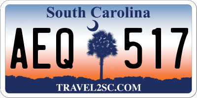 SC license plate AEQ517