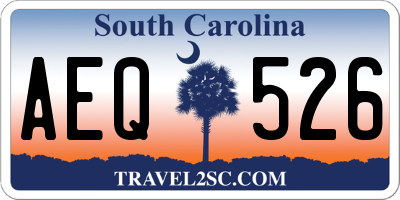SC license plate AEQ526