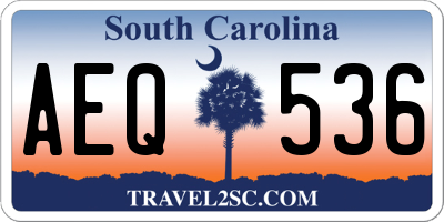 SC license plate AEQ536