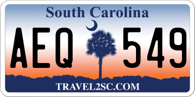 SC license plate AEQ549