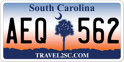 SC license plate AEQ562