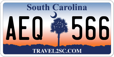 SC license plate AEQ566