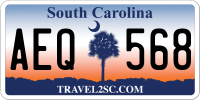 SC license plate AEQ568
