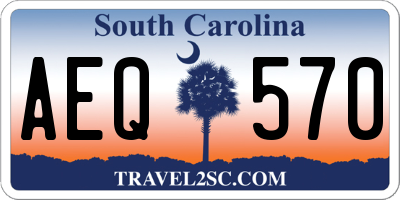 SC license plate AEQ570