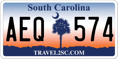SC license plate AEQ574