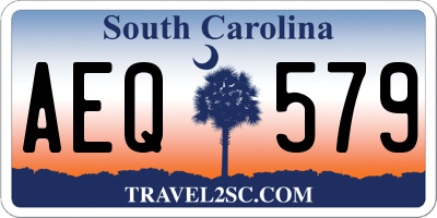 SC license plate AEQ579