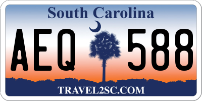 SC license plate AEQ588