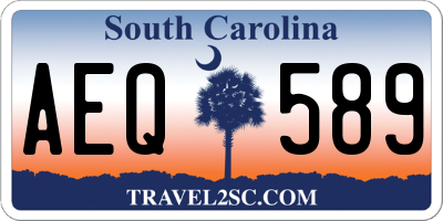 SC license plate AEQ589
