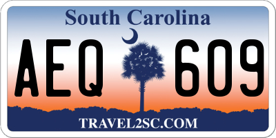 SC license plate AEQ609