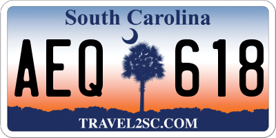 SC license plate AEQ618