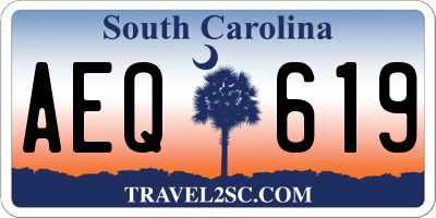 SC license plate AEQ619