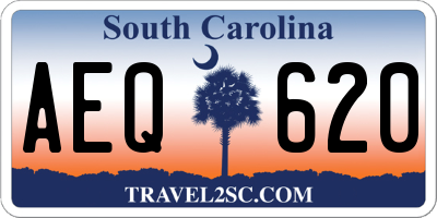 SC license plate AEQ620
