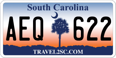 SC license plate AEQ622