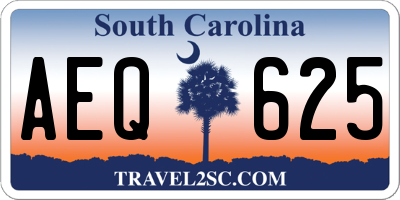 SC license plate AEQ625