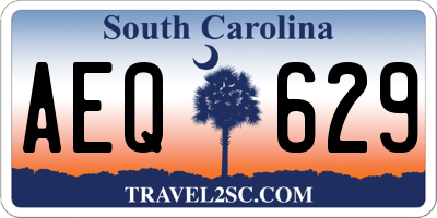SC license plate AEQ629