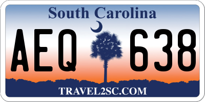 SC license plate AEQ638