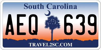 SC license plate AEQ639